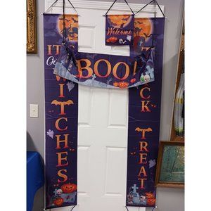 4 piece Halloween Decorations Banner Door Decor NEW